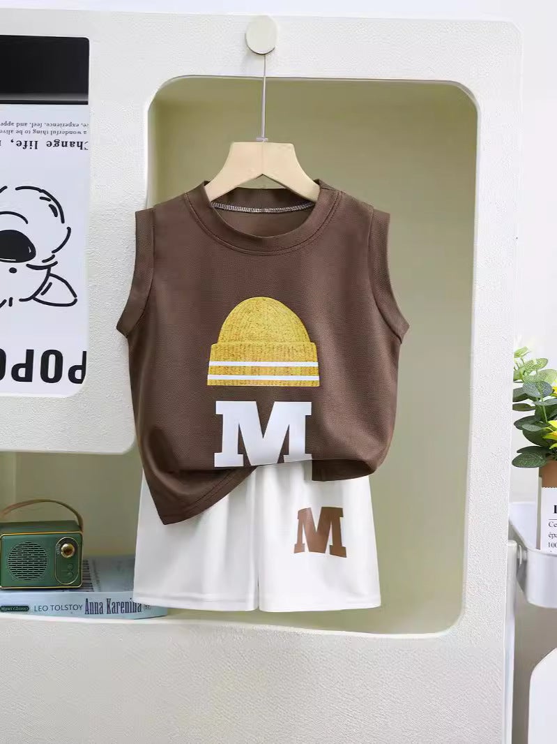 New Children'S Vest Suit Boys' Sleeveless Jacket Shorts Korean Summer Two-Piece Children'S Clothing - Image 3