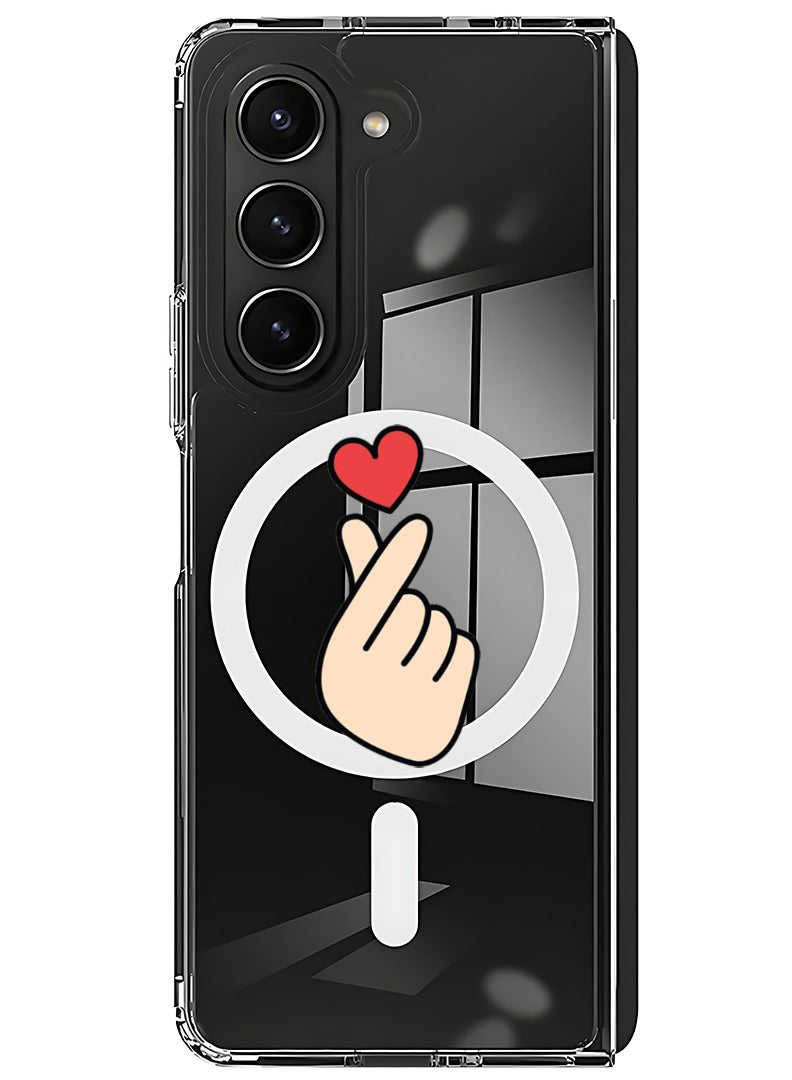 Theodor Magnetic Case for Samsung Galaxy Z Fold 6 Compatible with MagSafe Wireless Charging, Shockproof Phone Bumper Cover Snap Love - Image 1