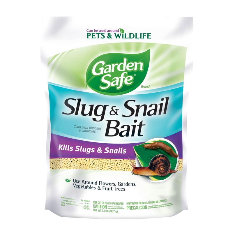 Garden Safe Brand Slug & Snail Bait Granules, 2 Pounds, Slugs & Snails Begin to Die Within 3 to 6 Days, Can Be Used Around Pets & Wildlife, For Lawns, Gardens & Greenhouses, 1 Pack - Image 1