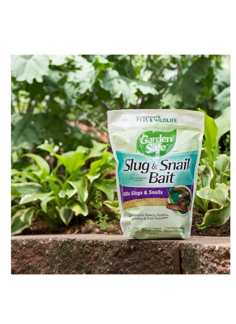 Garden Safe - Garden Safe Slug & Snail Bait, Kills Slugs & Snails Within 3 to 6 Days, For Lawn and Garden, Can Be Used Around Pets and Wildlife, 2 lb - Image 1