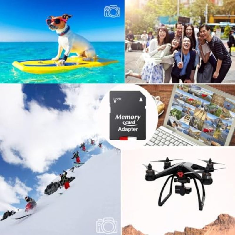 بطاقة ذاكرة فلاش MicroSDXC سعة 512 جيجابايت UHS-I مع محول C10، U3، A1، V30، دقة عالية كاملة، 4K UHD، بطاقة عالية السرعة للهاتف، كاميرا الأمان، كاميرا داش، كاميرا الحركة - Image 2