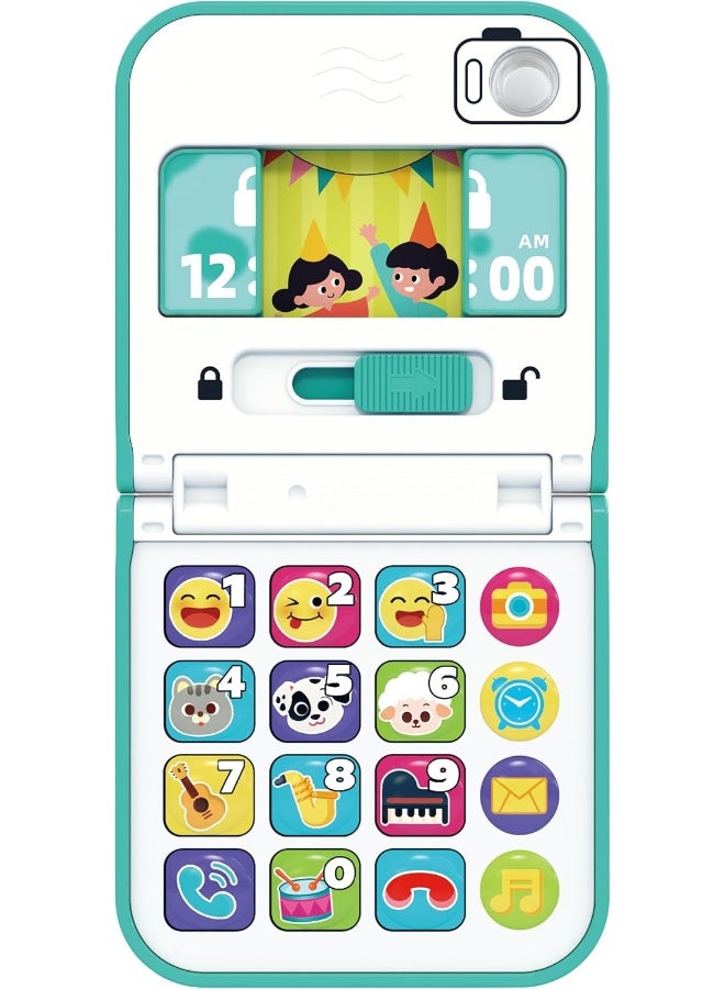 HOLA Foldable & Slide Baby Phone - Interactive Smartphone Toy With 40+ Songs, Sounds, And Activities, Pretend Play, Educational Features, Safe Mirror, And Durable Design For Toddlers 6M+  - Image 5