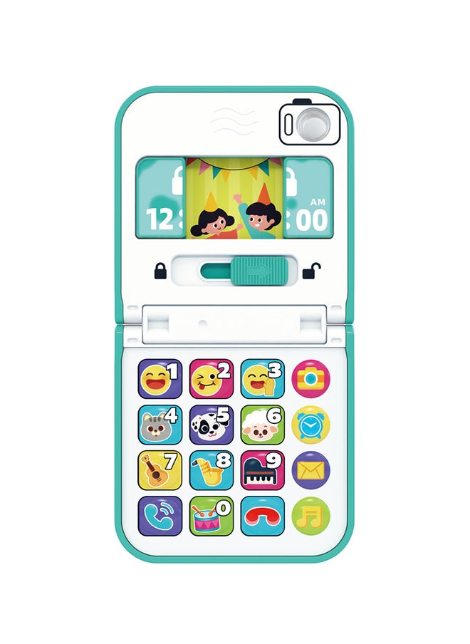 HOLA - Hola Foldable & Slide Baby Phone - Interactive Smartphone Toy with 40+ Songs, Sounds, and Activities, Pretend Play, Educational Features, Safe Mirror, and Durable Design for Toddlers 6M+ - Image 1