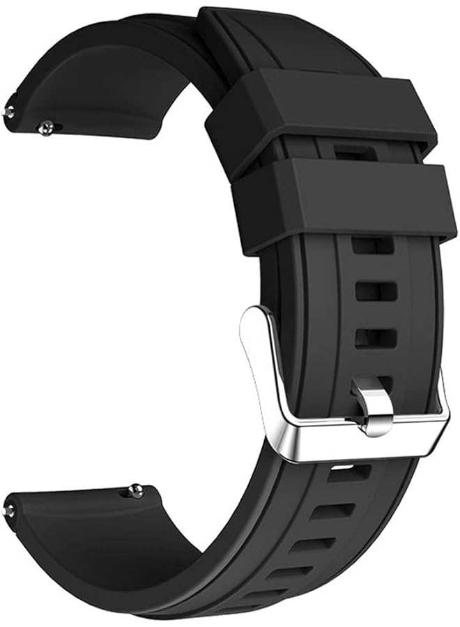 إيروريكس سوار سيليكون رياضي ثنائي اللون لساعة هواوي جي تي 22 مم، أسود - Image 1