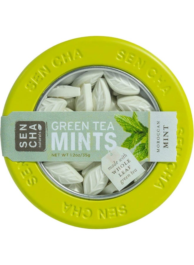 Sencha Naturals نعناع الشاي الأخضر من سين تشا ناتشورالز، نعناع خالي من السكر، مصنوع من شاي ماتشا الياباني العضوي، خالي من الجلوتين، خالي من السكر، نباتي وصديق للكيتو، نعناع مغربي، 1.2 أونصة (1 عبوة) - Image 1