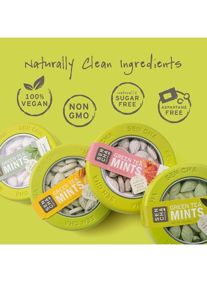 Sencha Naturals نعناع الشاي الأخضر من سين تشا ناتشورالز، نعناع خالي من السكر، مصنوع من شاي ماتشا الياباني العضوي، خالي من الجلوتين، خالي من السكر، نباتي وصديق للكيتو، نعناع مغربي، 1.2 أونصة (1 عبوة) - Image 3