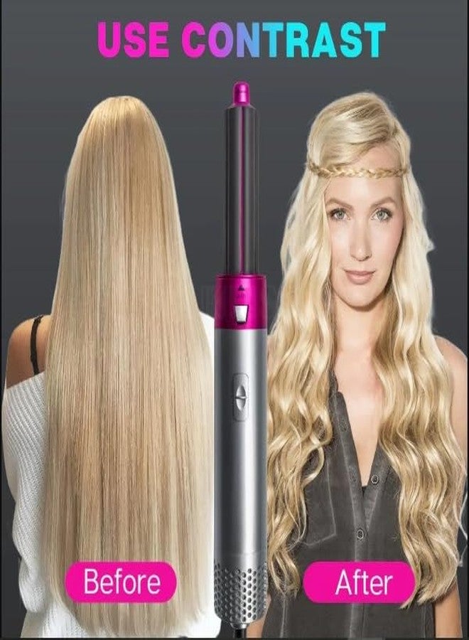 Drumstone Pro 15 Years Warranty 5 In 1 Hair Styler, Hot Air Brush, Airwrap Styler, Negative Ion Comb For Straightening,Curling Appliances With 5 Interchangeable Brushes_M10, Multicolour - Image 4
