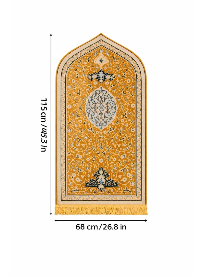 أولودينيز  سجادة صلاة لشهر رمضان فاخرة بتصميم عربي أنيق وقماش متين مخملي وناعم وقياسات مناسبة - Image 4