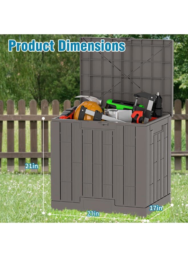 DIAMONDFORGE Outdoor Storage Box, 30 Gallon Waterproof Deck Box, Lockable Storage Container, Built-in Reinforcing Metal Rod Outside Resin Bin for Patio, Garden, Poolside and Garage - Image 5