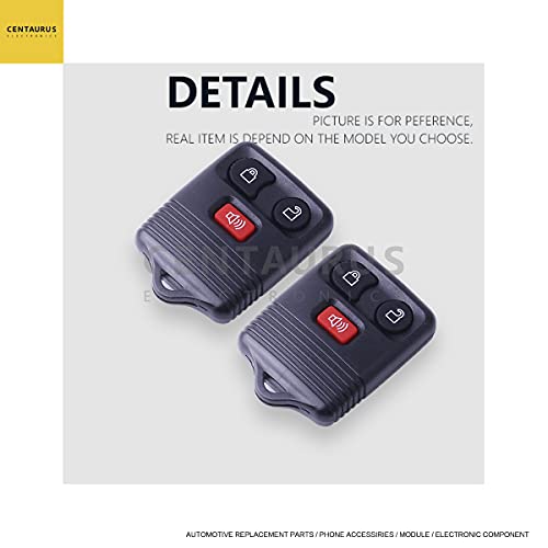 CE Centaurus Electronics CENTAURUS Car Key Fob (Set of 2) Keyless Entry Remote 3 Button Replacement for 1998-2016 F150 F250 F350 - CWTWB1U331, CWTWB1U212, CWTWB1U345, GQ43VT11T Black - Image 2