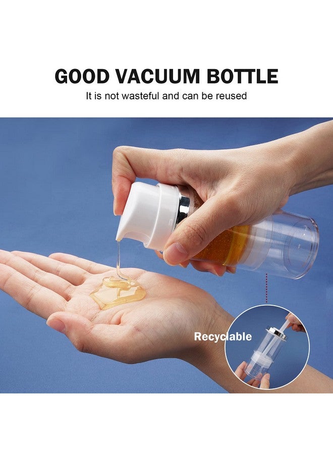 Cosywell Airless Pump Bottles 3.4Oz/100Ml Empty Moisturizer Pump Dispenser Airless Cosmetic Pump Container Travel Pump Bottles For Toiletries Shampoo Lotion And Cream Clear 2 Pack - Image 4