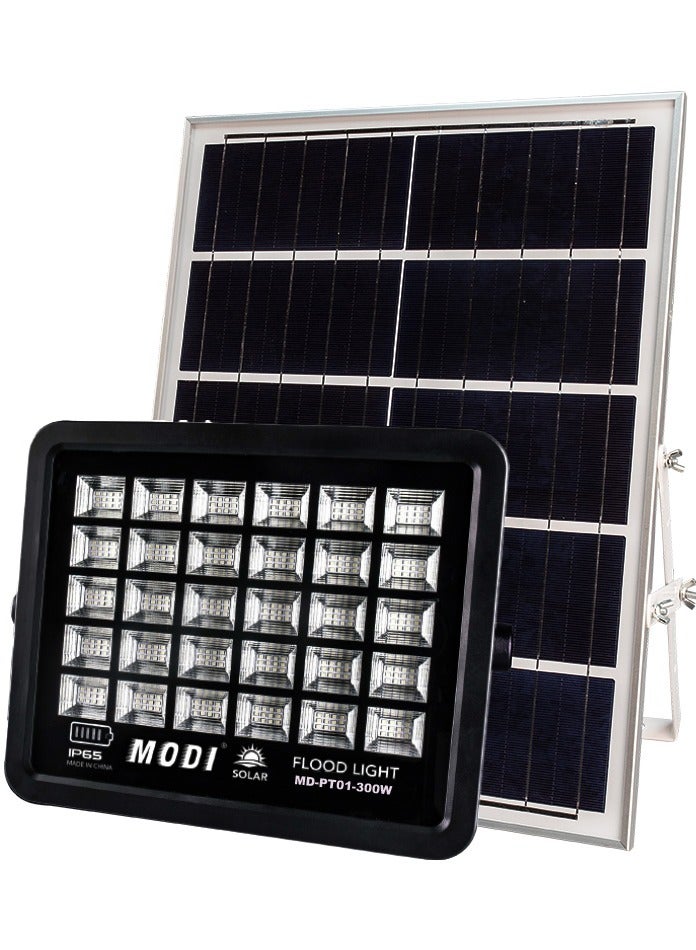 MODI Solar LED Flood Light 300W with Remote Control – 6500K Ultra Bright Outdoor Security Lamp, IP66 Waterproof, 12H Runtime, Fast Charging - Image 2