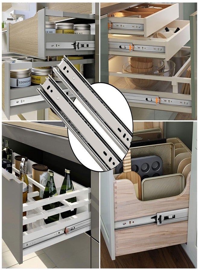 Volo 8 inch Mild Steel Heavy Duty Telescopic Slide/Drawer Channel (Silver) - Image 4