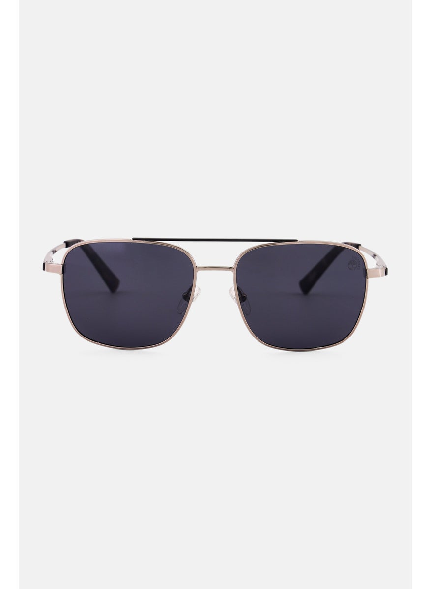 Timberland Men TB930308D59 Square Sunglasses, Sliver  - Image 1