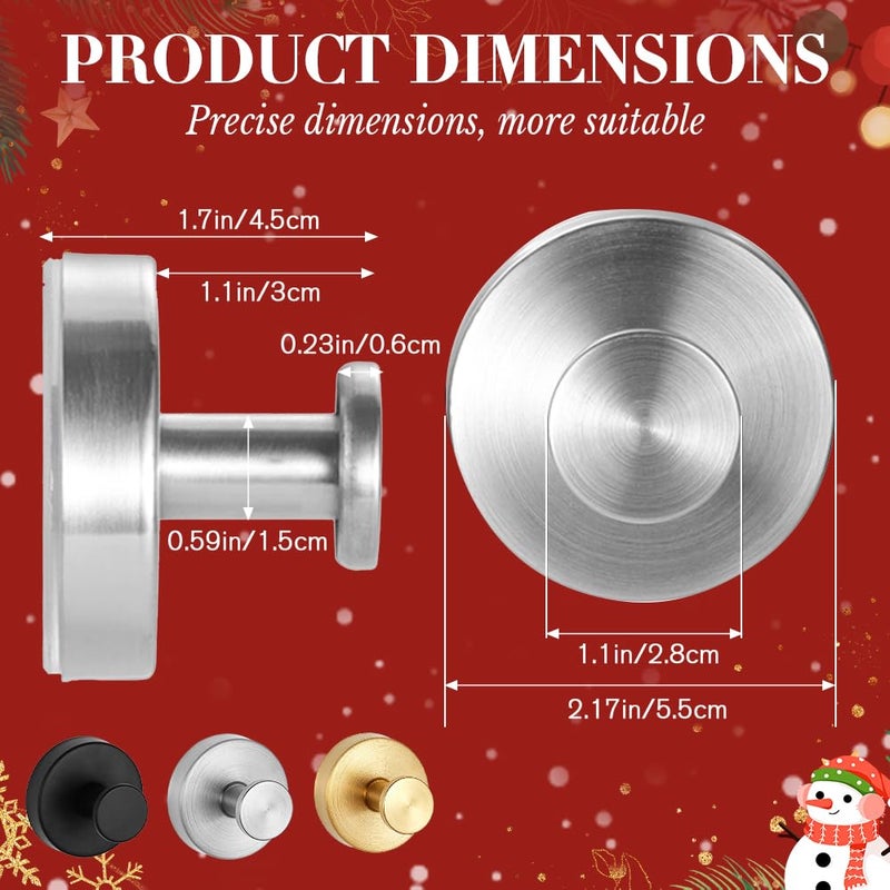 Upgraded Suction Cup Hooks 6 Pack Black for Shower Bathroom Towels and Door Wreaths - Image 4