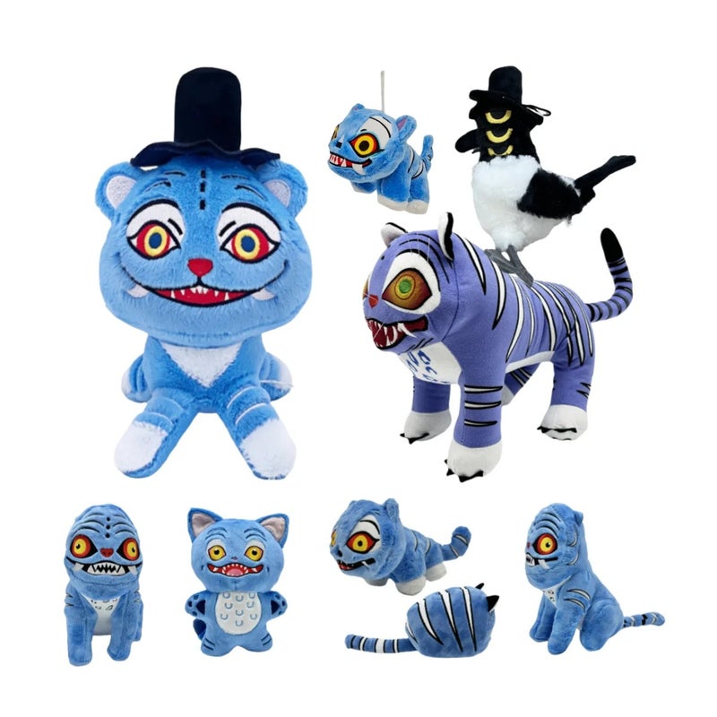 Y&D New Blue Tiger K-pop Demon Hunter Super Soft Plush Pillow – PP Cotton Polyester Stuffed Animal Toy for Birthdays, Collectible Mesh Doll - Image 3