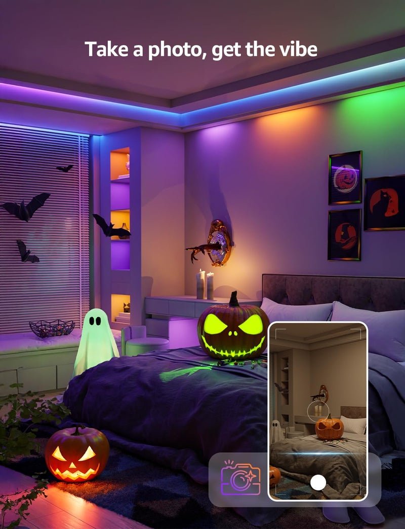 Lepro S1 AI LED Strip Lights for Bedroom - 16.4ft Smart RGB Light Strips with IC and Rainbow Chasing Effects, Color Segment DIY, Personalized Al Lighting Designer, No Remote, 2.4G Wi-Fi & Bluetooth - Image 5