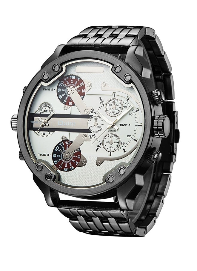 Oulm Men's Stainless Steel Chronograph Watch HT3548-BWH  - Image 2