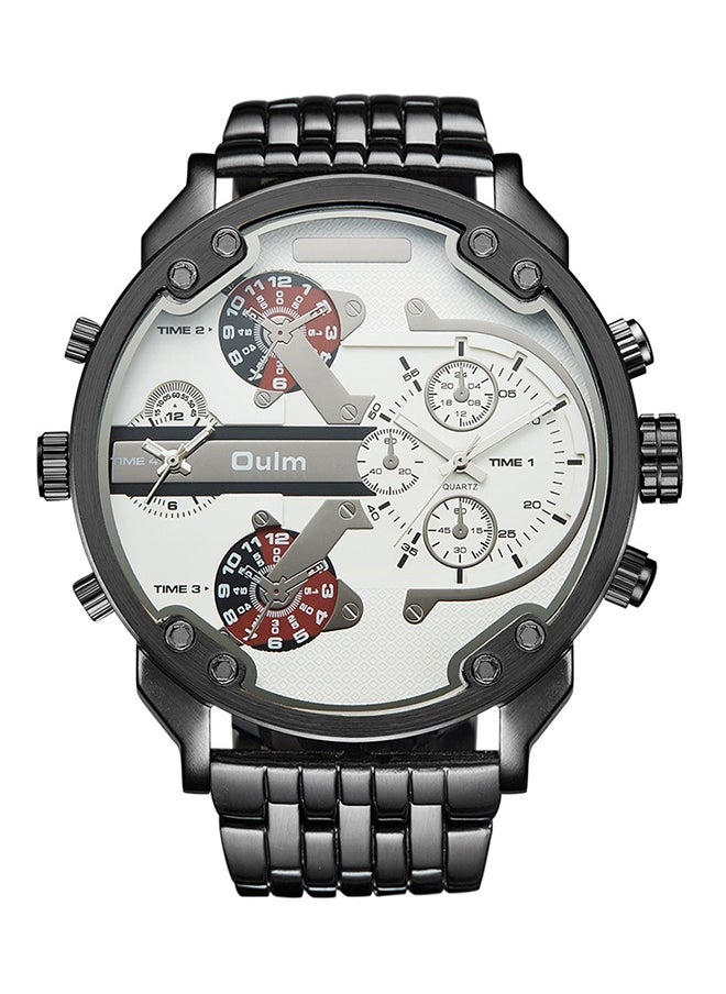 Oulm Men's Stainless Steel Chronograph Watch HT3548-BWH  - Image 1