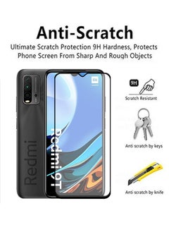 ماركة غير محددة Full Screen Tempered Glass Screen Protector For Xiaomi Redmi 9T - Black  - Image 3