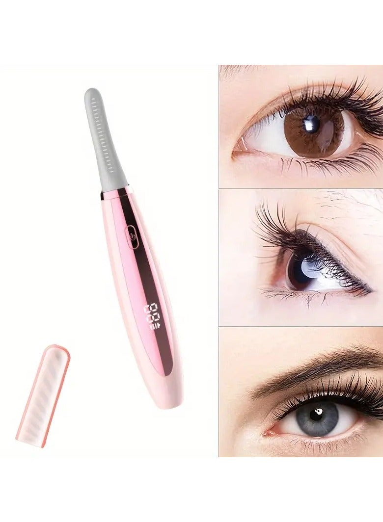 أوريتي مصغرة محمولة تسخين وردي تجعيد الرموش مجموعة تجعيد الرموش تسخين كهربائي مع شاشة رقمية - Image 4