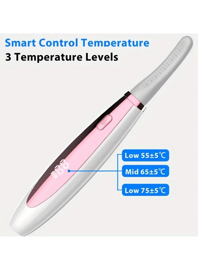 أوريتي مصغرة محمولة تسخين وردي تجعيد الرموش مجموعة تجعيد الرموش تسخين كهربائي مع شاشة رقمية - Image 3