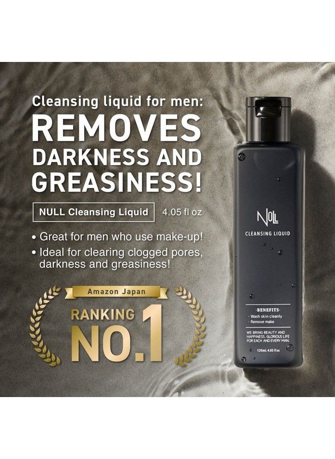 null Face Wash For Men Cleansing Water Liquid Cleanser Mens 4.05 Fl Oz  - Image 3