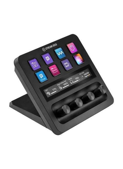 USB-C Stream Deck +، خلاط الصوت، وحدة التحكم في الإنتاج ووحدة التحكم في الاستوديو لمنشئي المحتوى، والبث، والألعاب، مع أقراص شريط اللمس القابلة للتخصيص ومفاتيح LCD، تعمل مع Mac والكمبيوتر الشخصي