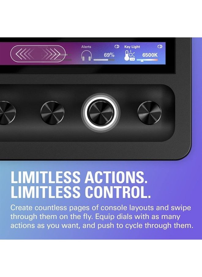 elgato - USB-C Stream Deck +، خلاط الصوت، وحدة التحكم في الإنتاج ووحدة التحكم في الاستوديو لمنشئي المحتوى، والبث، والألعاب، مع أقراص شريط اللمس القابلة للتخصيص ومفاتيح LCD، تعمل مع Mac والكمبيوتر الشخصي - Image 1