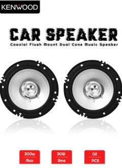 KENWOOD Car Speaker Dual Cone Music Speaker 30W/300W Max 16cm/6.5" Speaker Coaxial Flush Mount Speaker 2 Pcs Set KENWOOD KFCS1656  - Image 1