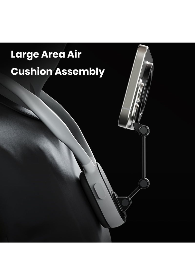 Neck Phone Holder Neck Mount with Magnetic Phone Holder Quick Release Multi-Angle Adjustable with Strap & Metal Ring Compatible with IPhone 15/14/13/12 Android Smartphone - Image 5