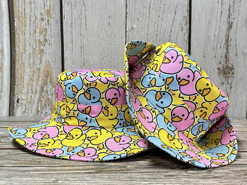 Enodtter Colorful Duck Bucket Hat for Women Teen Girl, Wide Brim Printed Outdoor Travel Beach Sun Hat, Reversible Packable Fisherman Cap - Image 3