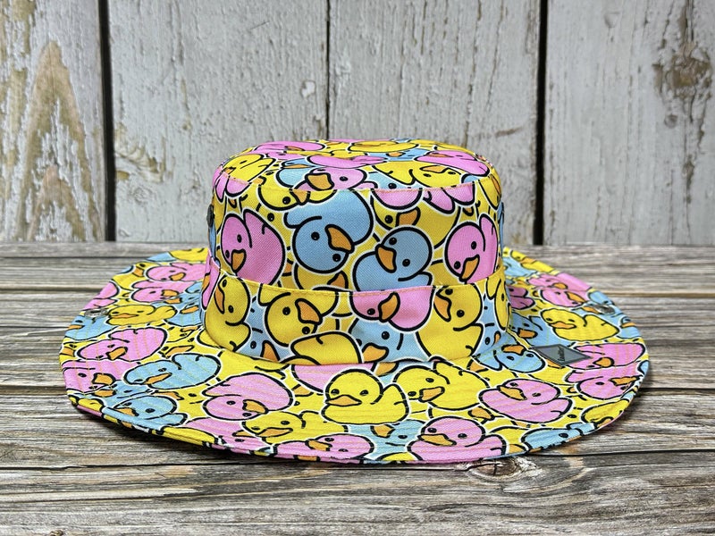 Enodtter Colorful Duck Bucket Hat for Women Teen Girl, Wide Brim Printed Outdoor Travel Beach Sun Hat, Reversible Packable Fisherman Cap - Image 2