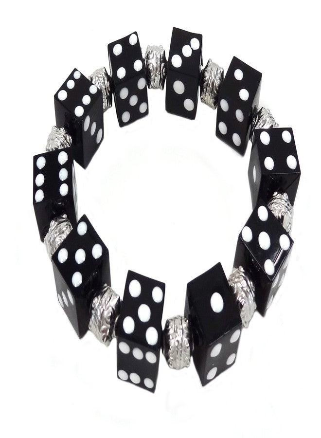 fiona Dice Bracelet, Black Casino Bunco Bracelet For Women, Christmas Birthday Gift For Her, 1 pc - Image 1