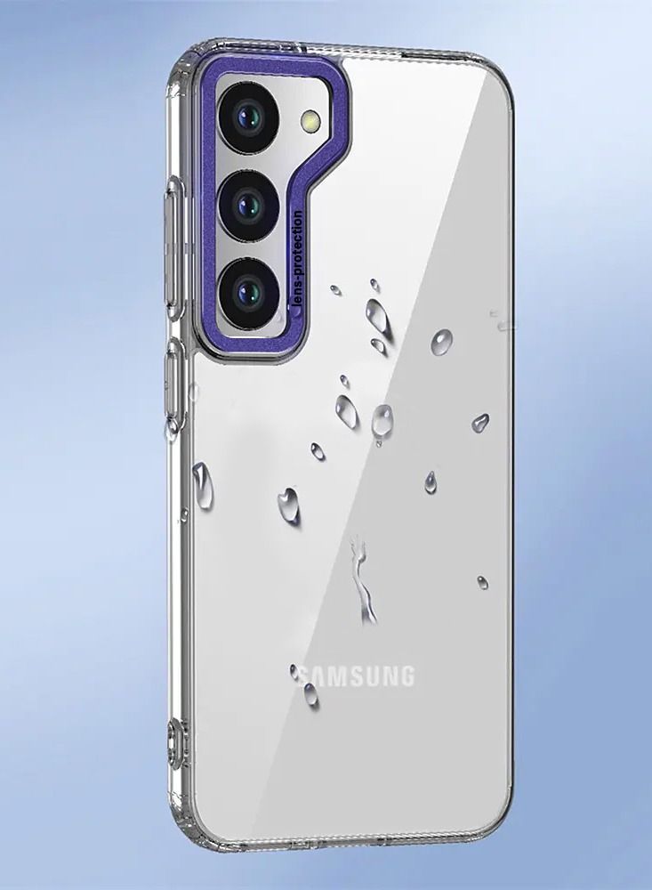 CATANES Samsung Galaxy S23 Clear Case Shockproof Slim Anti-Yellow Hybid Hard PC+ TPU Cover Metal Camera Lens Frame - Image 5