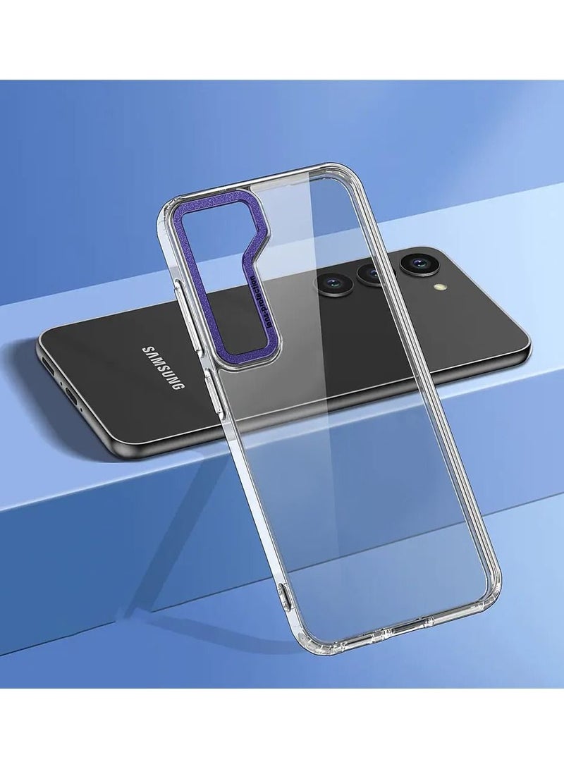 CATANES Samsung Galaxy S23 Clear Case Shockproof Slim Anti-Yellow Hybid Hard PC+ TPU Cover Metal Camera Lens Frame - Image 3