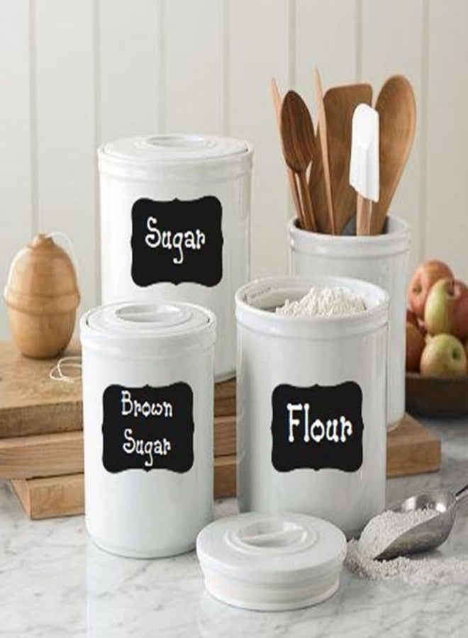 SLGIFT Pack of 144 Waterproof Stickers for Kitchen, Home, Office and Craft, Jar Labels, Reusable Self Adhesive Sticker, Multi-Shapes (5x3.5 CM, Each Label) (144), 144 Labels - Image 2