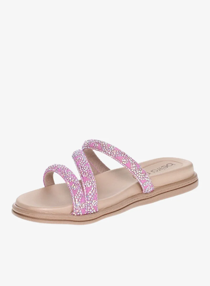 Beira Rio Pink Flat Sandals for Women – Stylish Ladies Flat Sandals & Comfortable Flat Slippers for Women | Best Price UAE