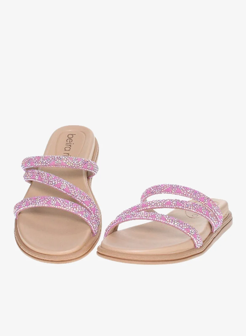 Beira Rio Pink Flat Sandals for Women – Stylish Ladies Flat Sandals & Comfortable Flat Slippers for Women | Best Price UAE