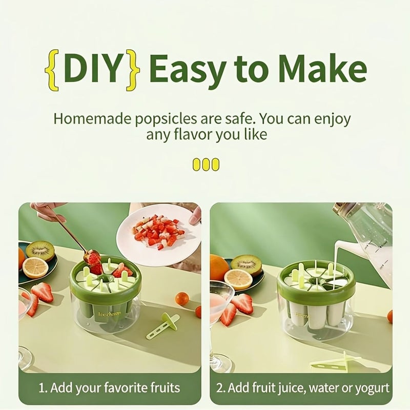 قالب آيس كريم مثلجات DIY لصنع الحلويات المجمدة في المنزل، لون عشوائي، عبوة واحدة - Image 4