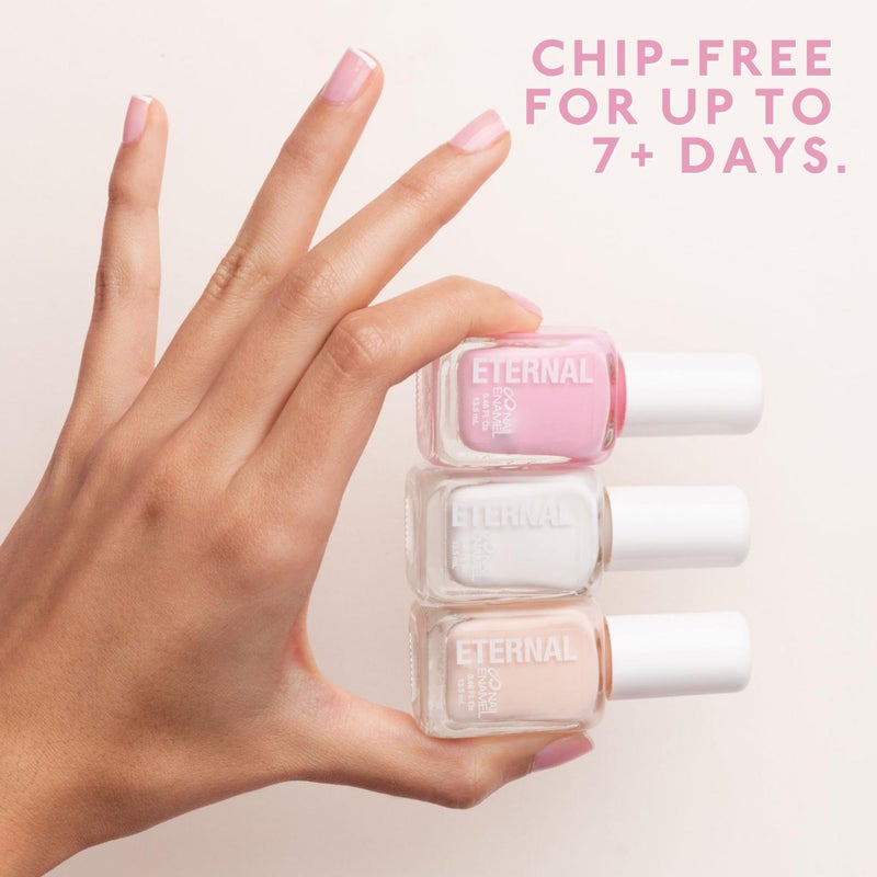 Eternal White Nail Polish Set for Women (OH LA LA) - Clear Nail Polish Set for Girls - Lasting & Quick Dry Light Non Toxic Nail Polish Kit for Home DIY Mani Pedi - Made in USA, 13.5mL (Set of 5) - Image 4