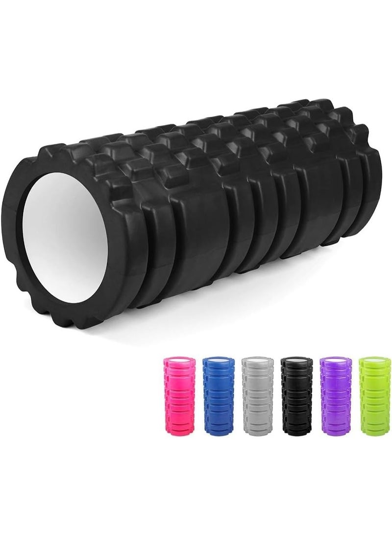 Yoga Roll - Foam Roller, Fitness Foam Roller, Deep Muscle Massage Roller Lightweight Muscle Massage Roller for Yoga and Pilates for Muscle Relaxation, Balance Exercises (black) - Image 1