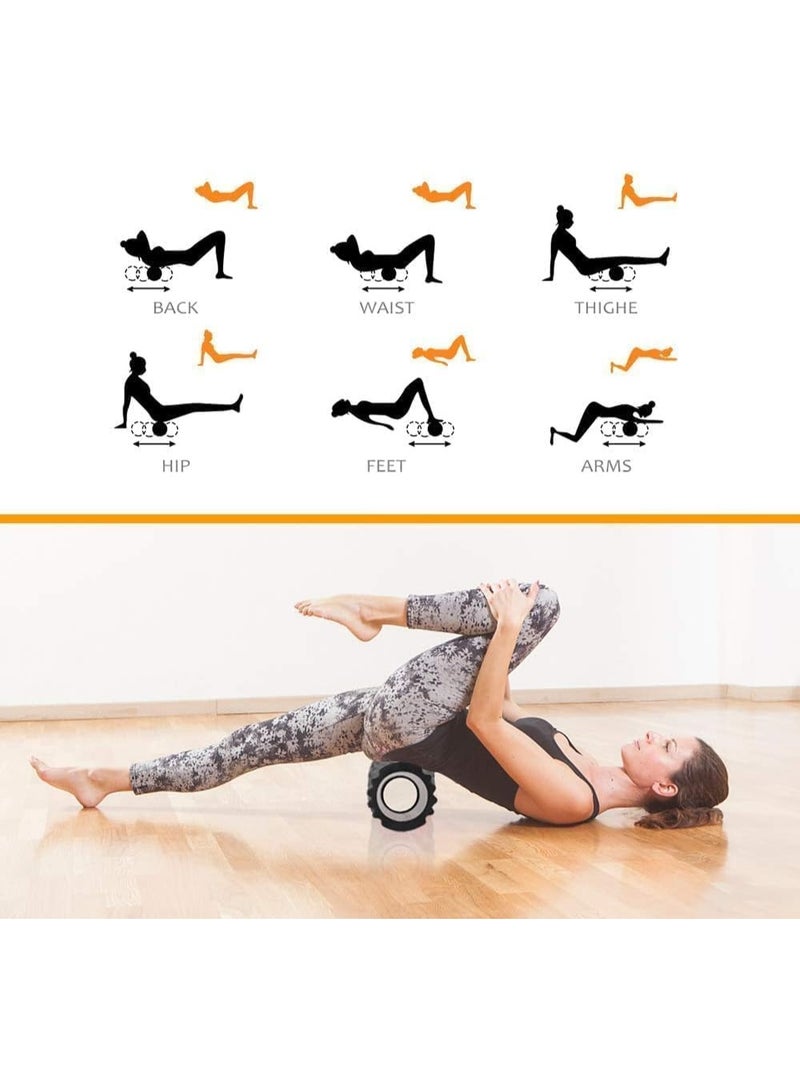 Yoga Roll - Foam Roller, Fitness Foam Roller, Deep Muscle Massage Roller Lightweight Muscle Massage Roller for Yoga and Pilates for Muscle Relaxation, Balance Exercises (black) - Image 4