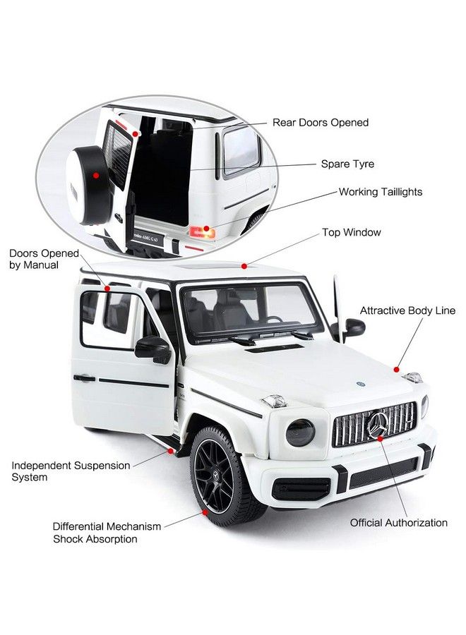 RASTAR OffRoad Remote Control Car 114 MercedesAmg G63 RC OffRoader Toy Car Doors OpenWorking Lights  White24Ghz - Image 5