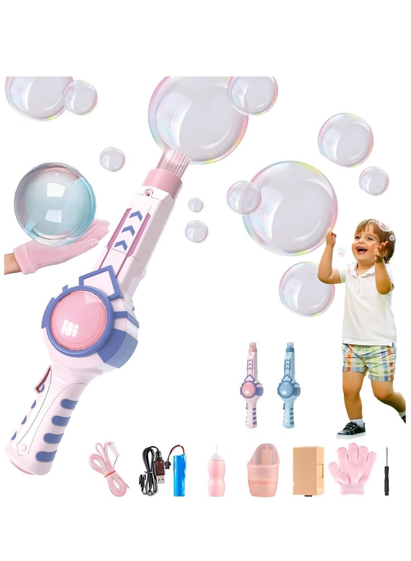 GUDOO Elastic Bubble Fog Wand, Colorful Smoke Bubble Machine, Magic Bubble Machine Elastic Bubble Fog, with Elastic Smoke Effect for Party, Wedding, Festival, Birthday (Pink) - Image 1