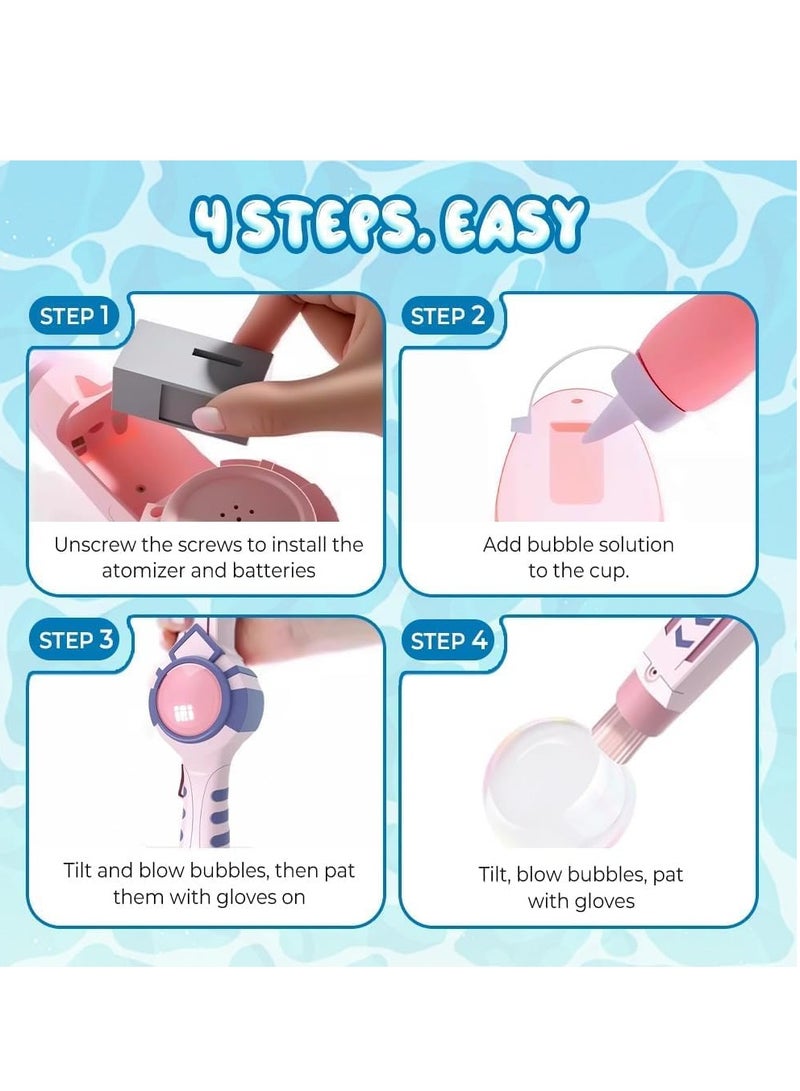 GUDOO Elastic Bubble Fog Wand, Colorful Smoke Bubble Machine, Magic Bubble Machine Elastic Bubble Fog, with Elastic Smoke Effect for Party, Wedding, Festival, Birthday (Pink) - Image 4