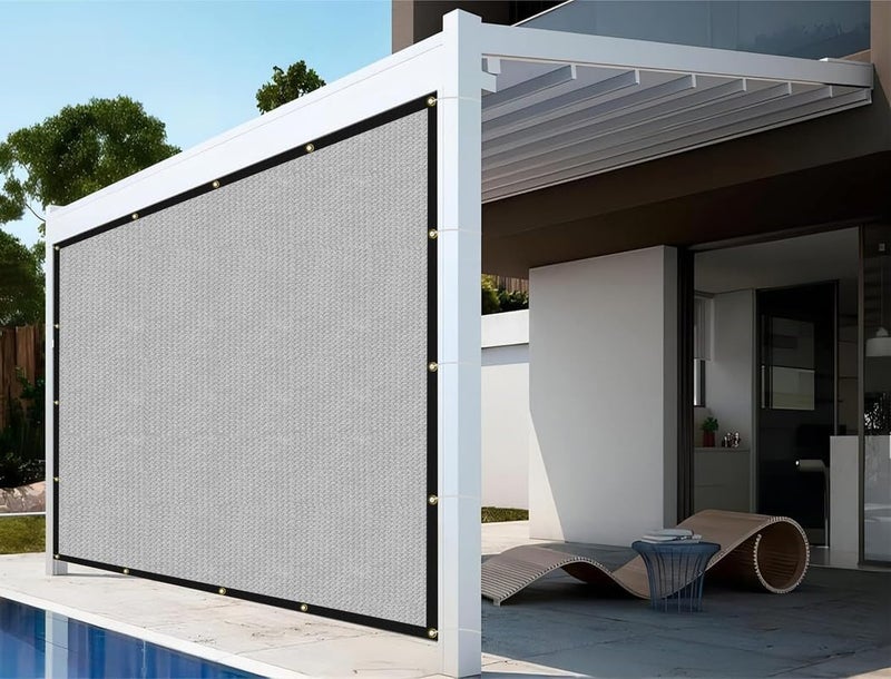 GREEN DECOR HDPE Sun Shade Cloth Canopy Cover with PP Band Grommets 8590 Sun UV Protection Used for PatioGardenPorchBalconyOutdoor Area Grey Color 14 X 19 FeetPack of 1 Piece - Image 1