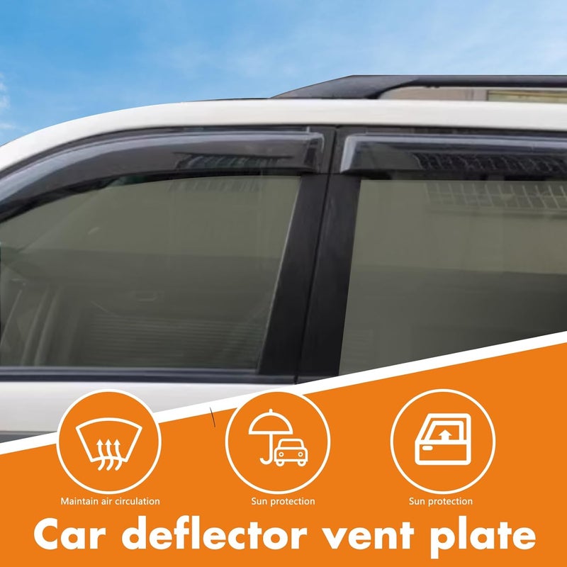 WGGDRAQQ 4Pcs Set Tape-On Rain Guards Window Visors for Toyota Camry 2018-2024 - Image 2