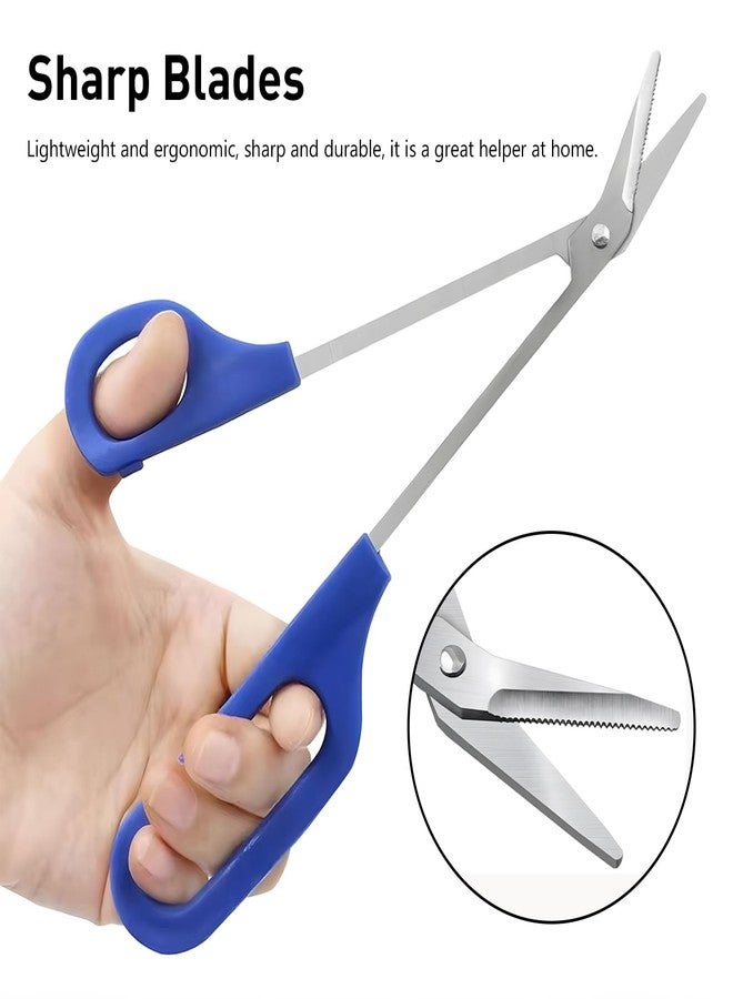 Kootinn 8.3 Inch Long Handle Toenail Scissors for Thick Nails & Easy Reach Long Handled Toe Nail Clippers for Seniors Women Men (Blue) - Image 4