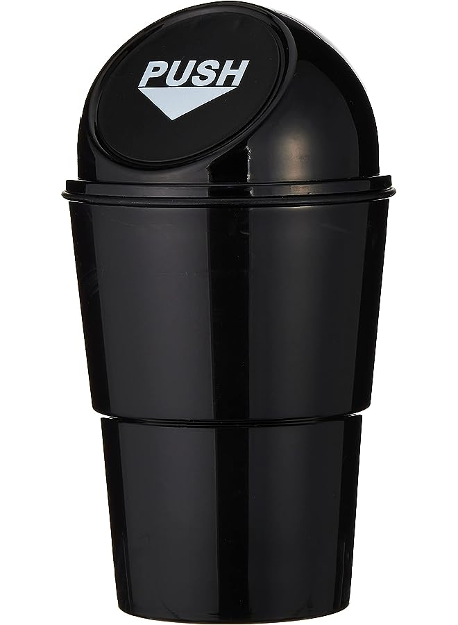 PROMASS Trash Bin, Cans Sundries Basket, Auto Garbage Can Automotive Waste Storage, Rubbish Bin DUSt Case Holder- Black - Image 1
